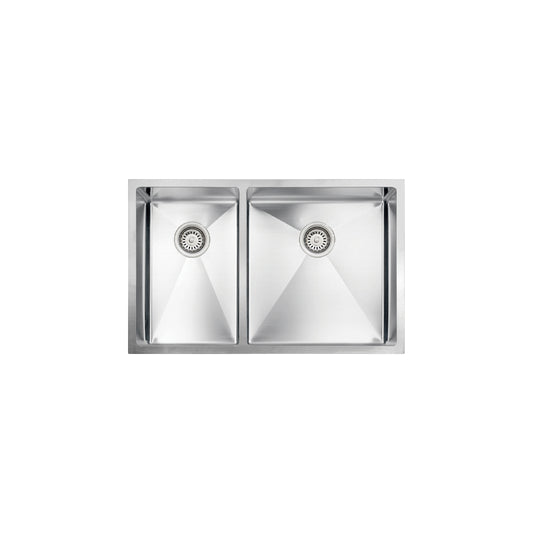 Vogt Ternitz L 18-Gauge Undermount Double-Bowl Stainless Steel Kitchen Sink - KS.3018.Z18R-61