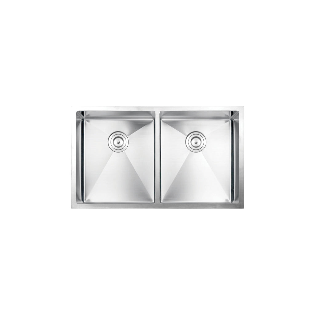 Vogt Bludenz 16-Gauge Undermount Double-Bowl Stainless Steel Kitchen Sink with Bottom Grid - KS.3218.B16R-64