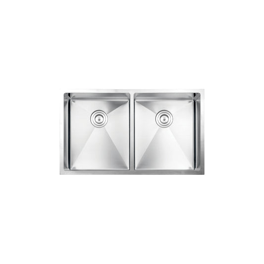 Vogt Bludenz 16-Gauge Undermount Double-Bowl Stainless Steel Kitchen Sink with Bottom Grid - KS.3218.B16R-64