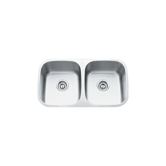 Vogt Modena 18-Gauge Undermount Double-Bowl Stainless Steel Kitchen Sink - KS.3218.M18P-61