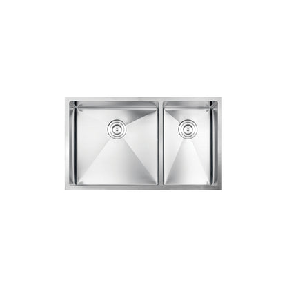 Vogt Villach 16-Gauge Undermount Double-Bowl Stainless Steel Kitchen Sink with Bottom Grid - KS.3218.V16R-64