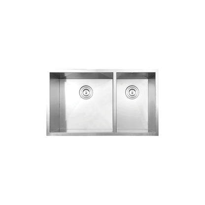 Vogt Villach 16-Gauge Zero-Radius Undermount Double-Bowl Stainless Steel Kitchen Sink - KS.3218.V16Z-62