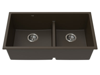 Vogt Villach Vogranite Low-Divide Kitchen Sink in Java Brown - KS.3218.VL03G-61