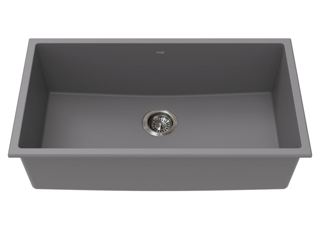 Vogt Wolfsberg Vogranite Kitchen Sink in Metropolitan Grey - KS.3218.W02G-61