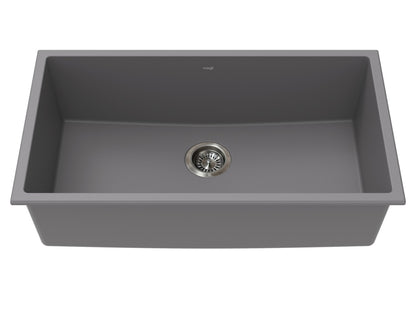 Vogt Wolfsberg Vogranite Kitchen Sink in Metropolitan Grey - KS.3218.W02G-61