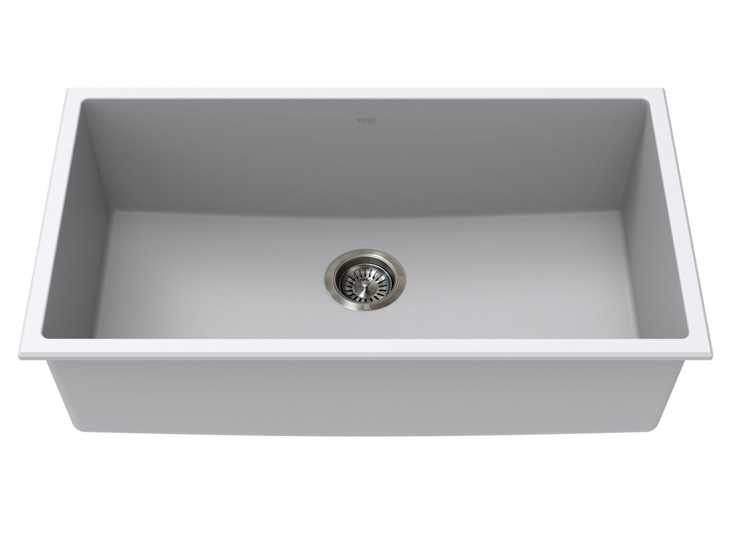 Vogt Wolfsberg Vogranite Kitchen Sink in Powder Grey - KS.3218.W05G-61
