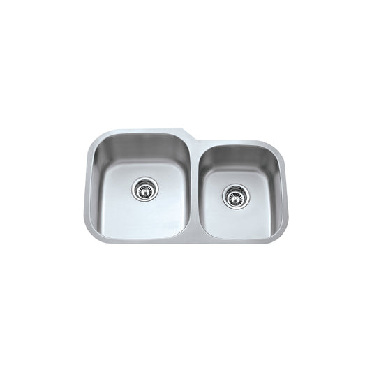 Vogt Siena 18-Gauge Undermount Double-Bowl Stainless Steel Kitchen Sink - KS.3220.S18P-61