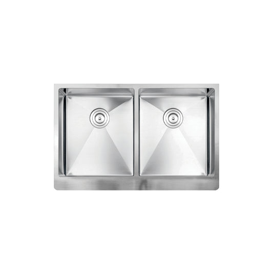 Vogt Klagenfurt 16-Gauge Undermount Double-Bowl Stainless Steel Kitchen Sink with Bottom Grid - KS.3319.K16R-64