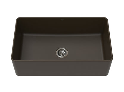 Vogt Neustadt Vogranite Apron-Front Farmhouse Kitchen Sink in Java Brown - KS.3319.N03G-61