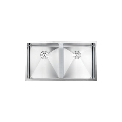 Vogt Lavanttal 16-Gauge Undermount Double-Bowl Stainless Steel Kitchen Sink - KS.3418.L16R-62