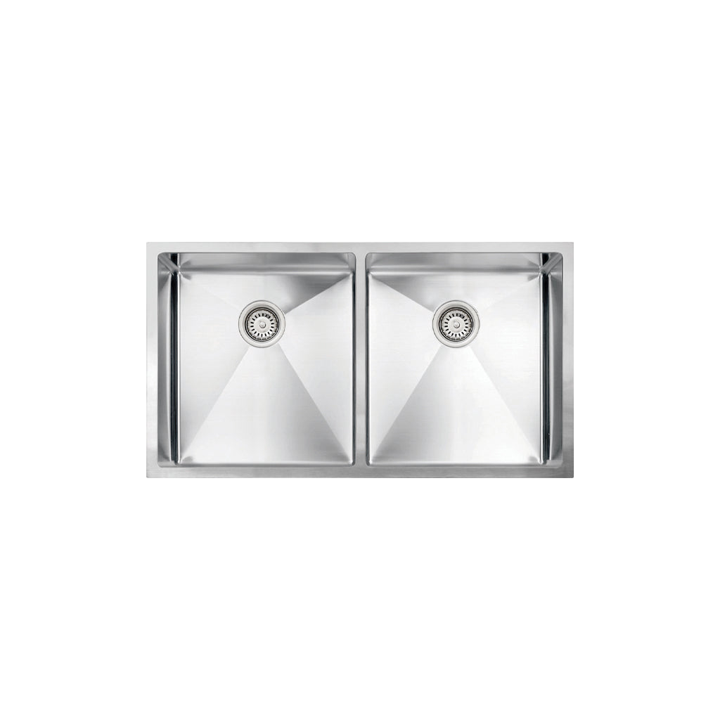Vogt Völker 18-Gauge Undermount Double-Bowl Stainless Steel Kitchen Sink - KS.3418.V18R-61