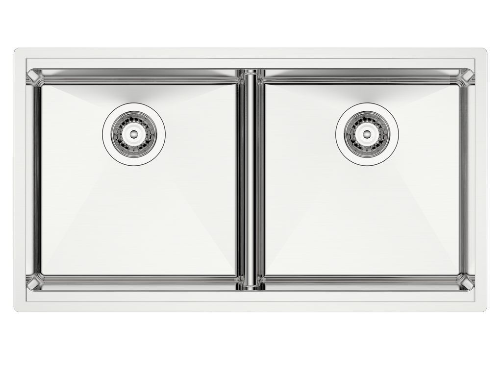 Vogt Drau 3450 18-Gauge Undermount Double-Bowl Stainless Steel Workstation Kitchen Sink - KWS.3419.D5-65