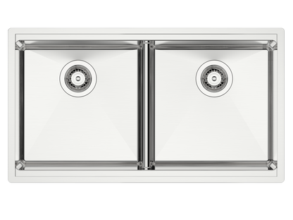 Vogt Drau 3450 18-Gauge Undermount Double-Bowl Stainless Steel Workstation Kitchen Sink - KWS.3419.D5-65