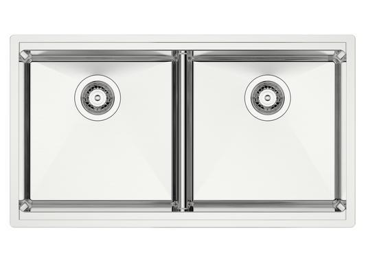 Vogt Drau 3450 18-Gauge Undermount Double-Bowl Stainless Steel Workstation Kitchen Sink - KWS.3419.D5-65