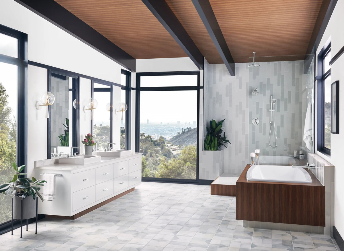 Brizo Levoir Pressure Balance Valve Trim with Integrated 6-Function Diverter (Less Handles) - T75P698 - lifestyle 2