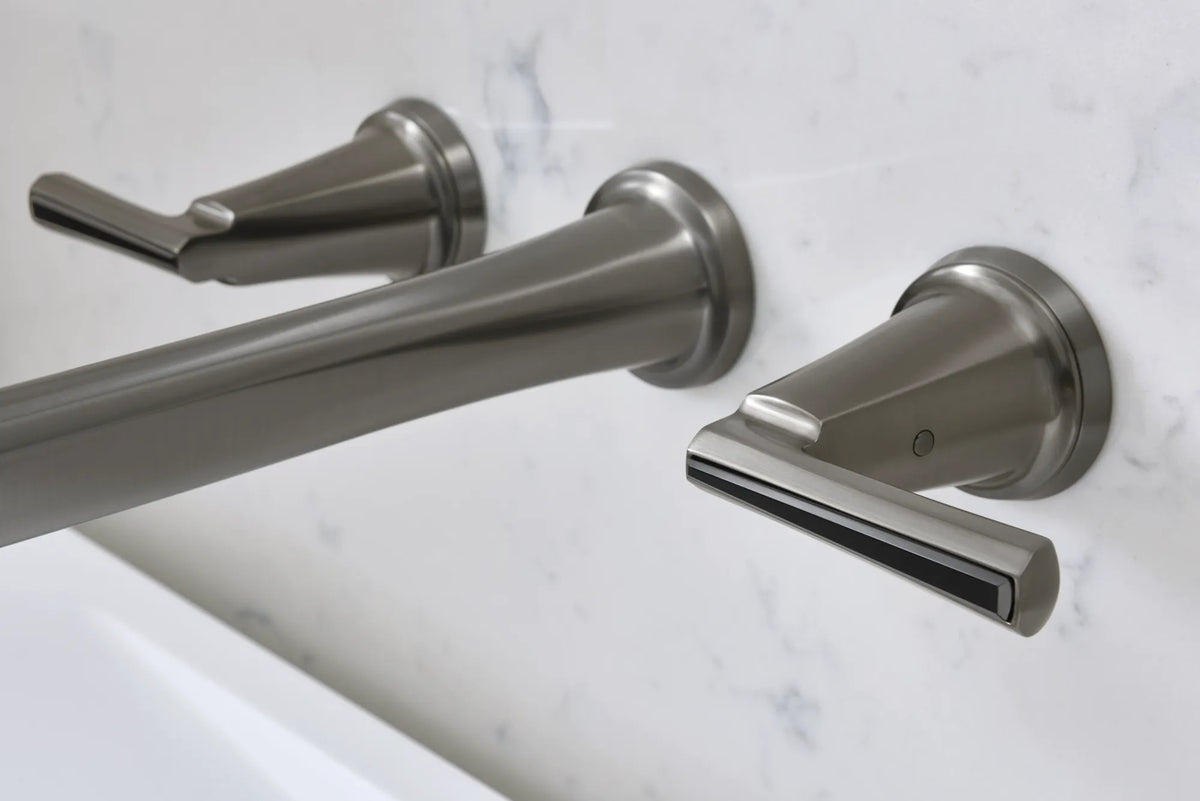 Brizo T70498 in SL, installation inspiration; other fixtures and optional accessories shown are sold separately.