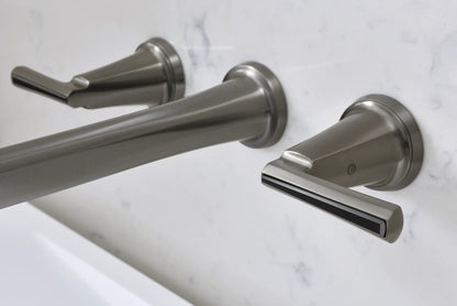 Brizo T70498 in SL, installation inspiration; other fixtures and optional accessories shown are sold separately.