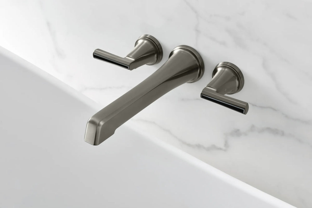 Brizo T70498 in SL, installation inspiration; other fixtures and optional accessories shown are sold separately.