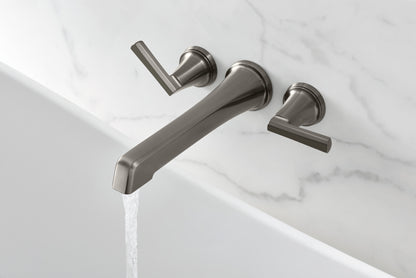 Brizo T70498 in SL, installation inspiration; other fixtures and optional accessories shown are sold separately.
