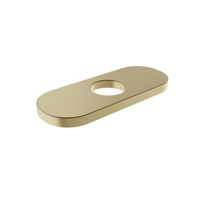 Baril Single-Hole Lavatory Faucet Oblong Plate - Satin Brass