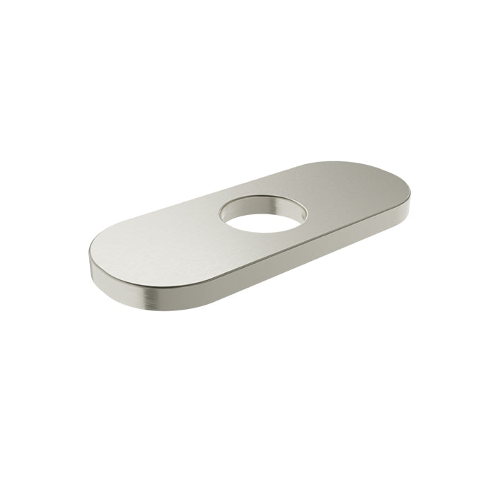 Baril Single-Hole Lavatory Faucet Oblong Plate - Brushed Nickel