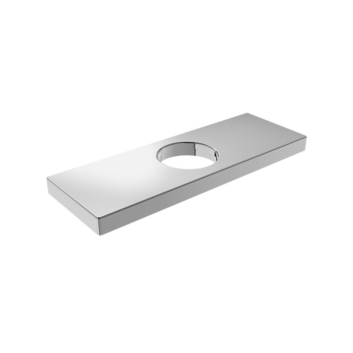 Baril Single-Hole Lavatory Faucet Rectangular Plate - Polished Chrome
