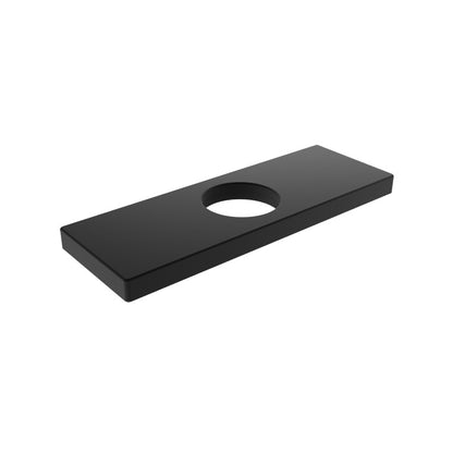 Baril Single-Hole Lavatory Faucet Rectangular Plate - Matte Black