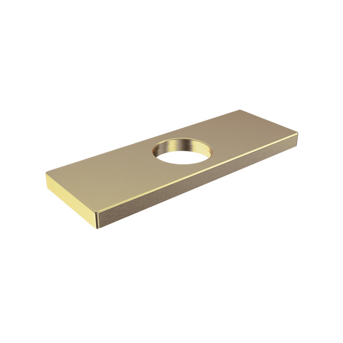 Baril Single-Hole Lavatory Faucet Rectangular Plate - Warm Gold