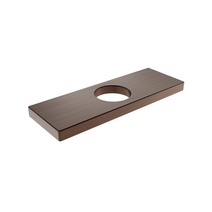 Baril Single-Hole Lavatory Faucet Rectangular Plate - Venetian Bronze