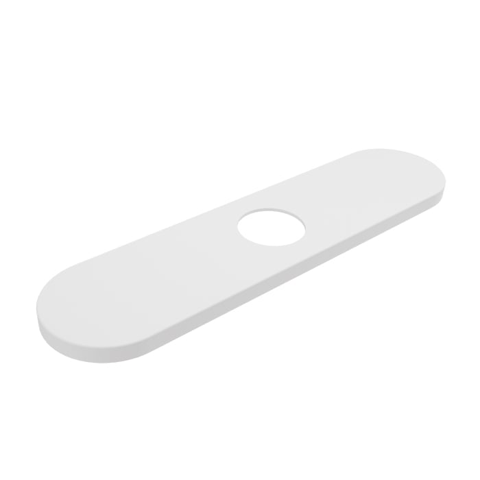 Baril 8 Inch Center-to-Center Faucet Hole Cover Plate - White