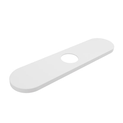 Baril 8 Inch Center-to-Center Faucet Hole Cover Plate - White
