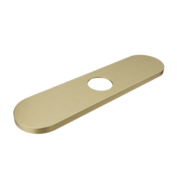 Baril 8 Inch Center-to-Center Faucet Hole Cover Plate - Satin Brass