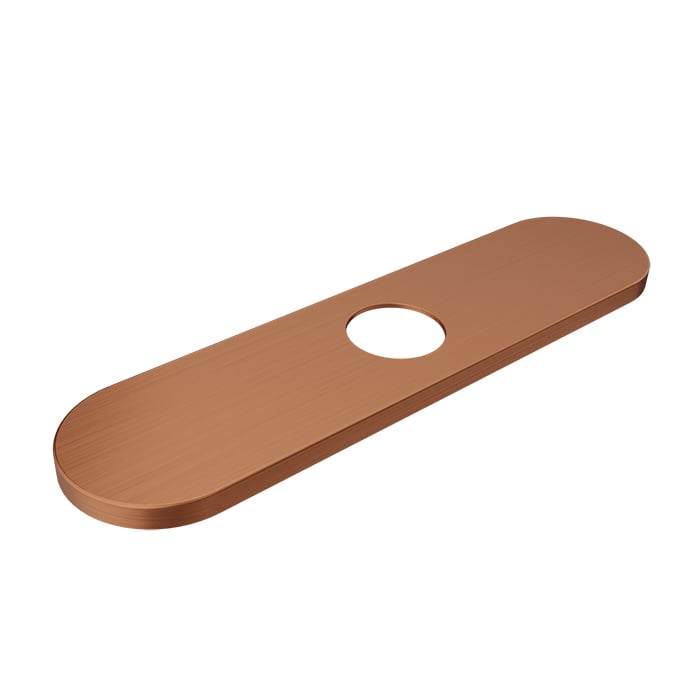 Baril 8 Inch Center-to-Center Faucet Hole Cover Plate - Satin Copper