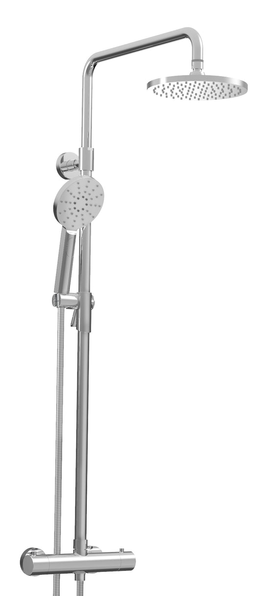 Baril Sens B45 Complete Thermostatic Shower System On Column - Polished Chrome