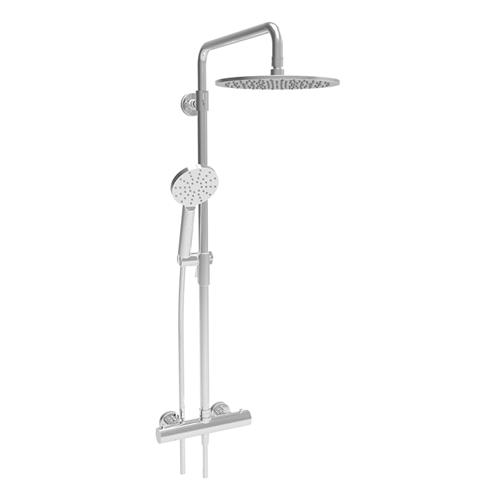 Baril Air B80 Complete Thermostatic Shower System On Column - Polished Chrome