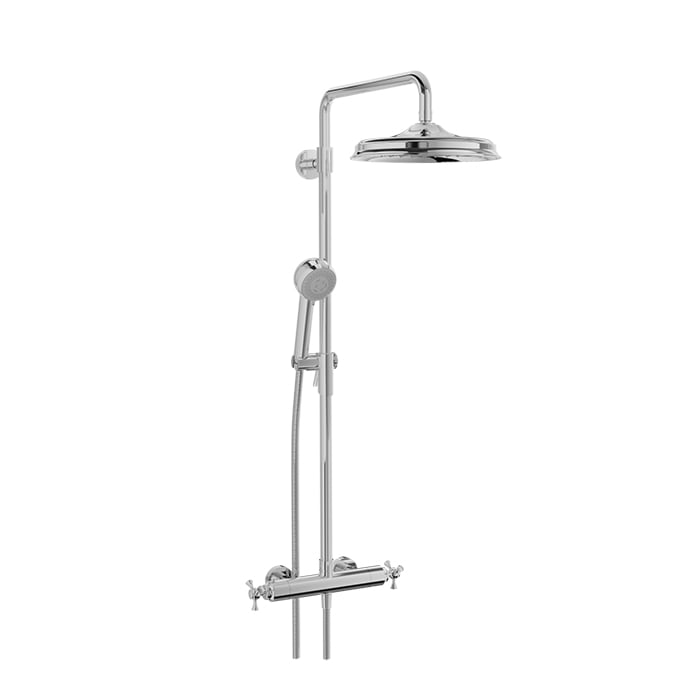Baril Eva B71 Complete Thermostatic Shower System On Column - Polished Chrome