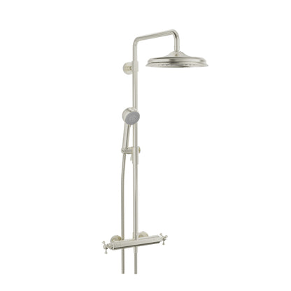 Baril Eva B71 Complete Thermostatic Shower System On Column - Brushed Nickel