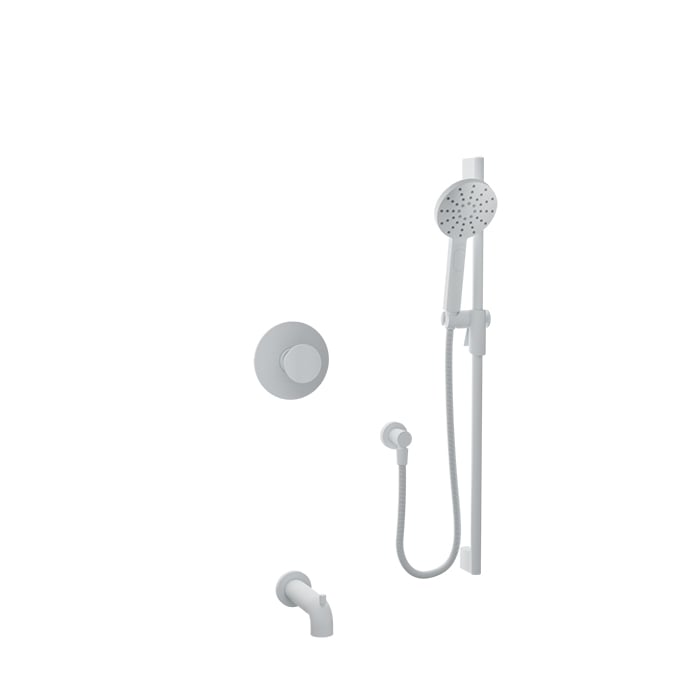Baril Air B80 Pressure-Balanced Tub & Shower Kit with 3-Spray Hand Shower - PRO-2201-80 - White