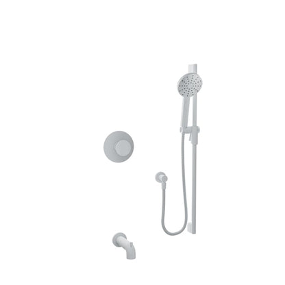 Baril Air B80 Pressure-Balanced Tub & Shower Kit with 3-Spray Hand Shower - PRO-2201-80 - White