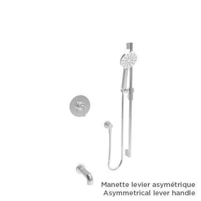 Baril Air B80 TRO-2201-80 in Chrome shown with optional M80-9100-40 handle kit, sold separately; rough-in sold separately