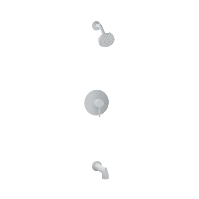 Baril Zip B66 Complete Pressure-Balanced Tub & Shower Kit - White