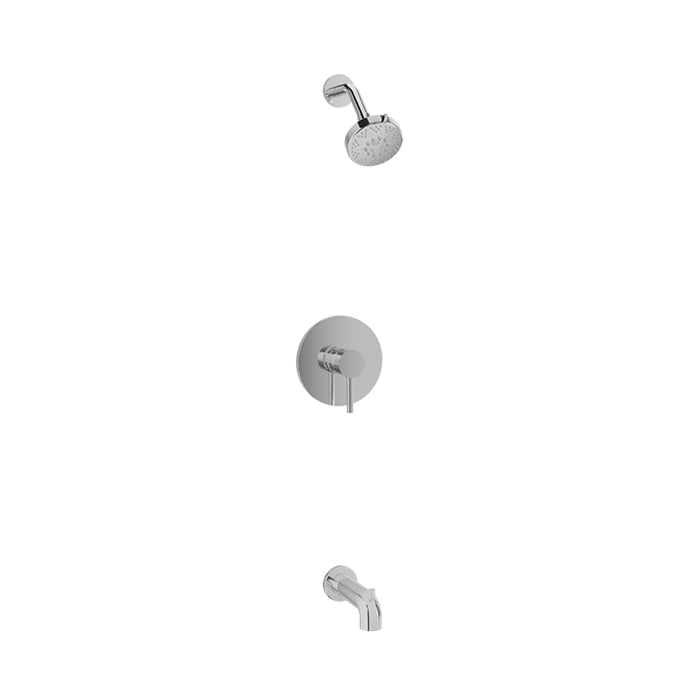 Baril Zip B66 Complete Pressure-Balanced Tub & Shower Kit - Polished Chrome