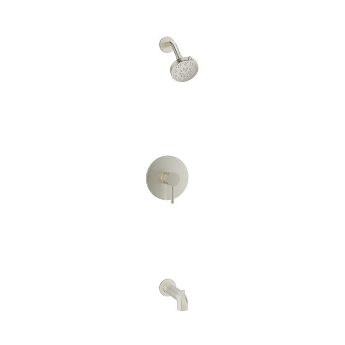 Baril Zip B66 Complete Pressure-Balanced Tub & Shower Kit - Brushed Nickel