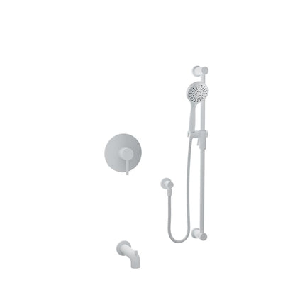 Baril Zip B66 Complete Pressure-Balanced Tub & Shower Kit with Hand Shower - White