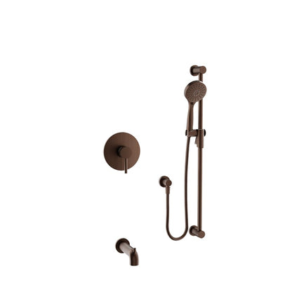 Baril Zip B66 Complete Pressure-Balanced Tub & Shower Kit with Hand Shower - Venetian Bronze