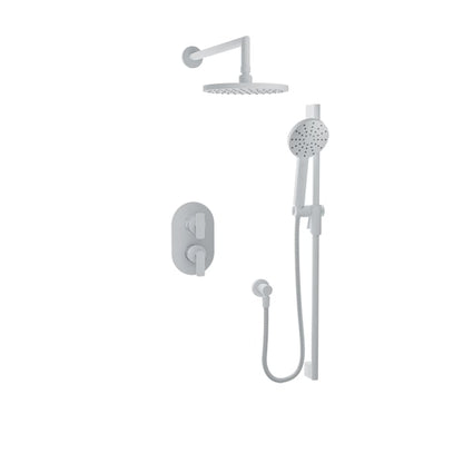 Baril Air B80 Pressure-Balanced Shower Kit with 8" Round Head & Hand Shower - PRO-2801-80 - White
