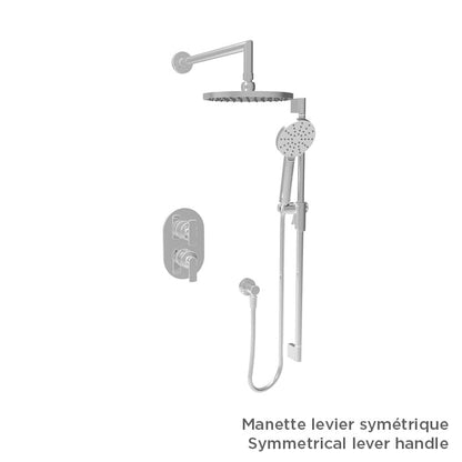 Baril Air B80 TRO-2801-80 in Chrome shown with optional M80-9180-34 handle kit, sold separately; rough-in sold separately