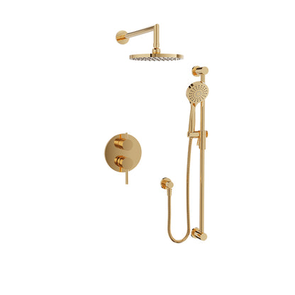 Baril Zip B66 Complete Pressure-Balanced Shower Kit with Head & Hand Shower - Gold