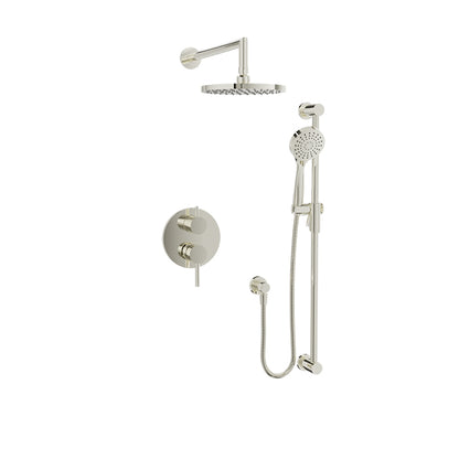 Baril Zip B66 Complete Pressure-Balanced Shower Kit with Head & Hand Shower - Polished Nickel
