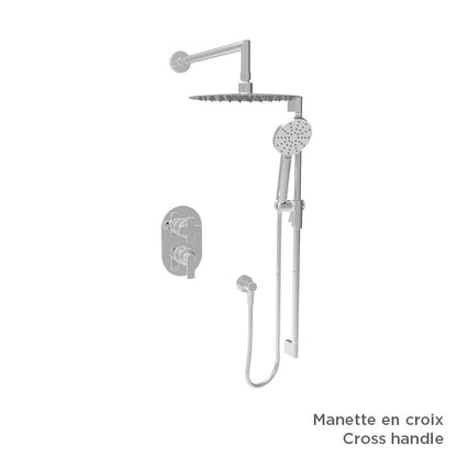 Baril Air B80 PRO-2811-80 in chrome; optional handle choices shown, handle kit sold separately.